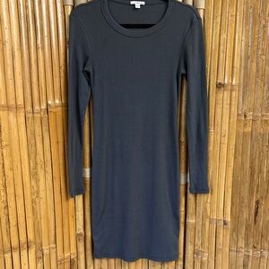 James Perse Classic Gray Long Sleeve Dress
